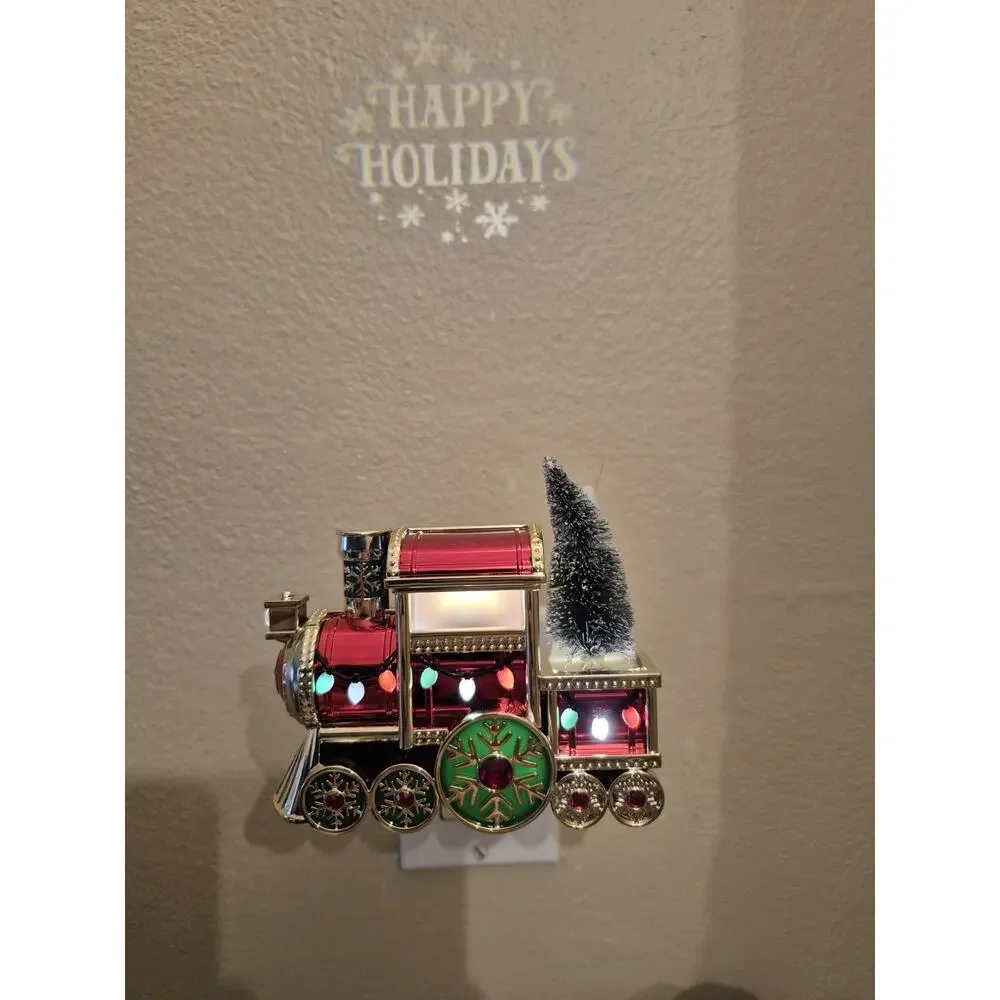 💥 Bath & Body Works Christmas Holiday Train Projector Wallflowers Plug In B5 - Picture 1 of 4